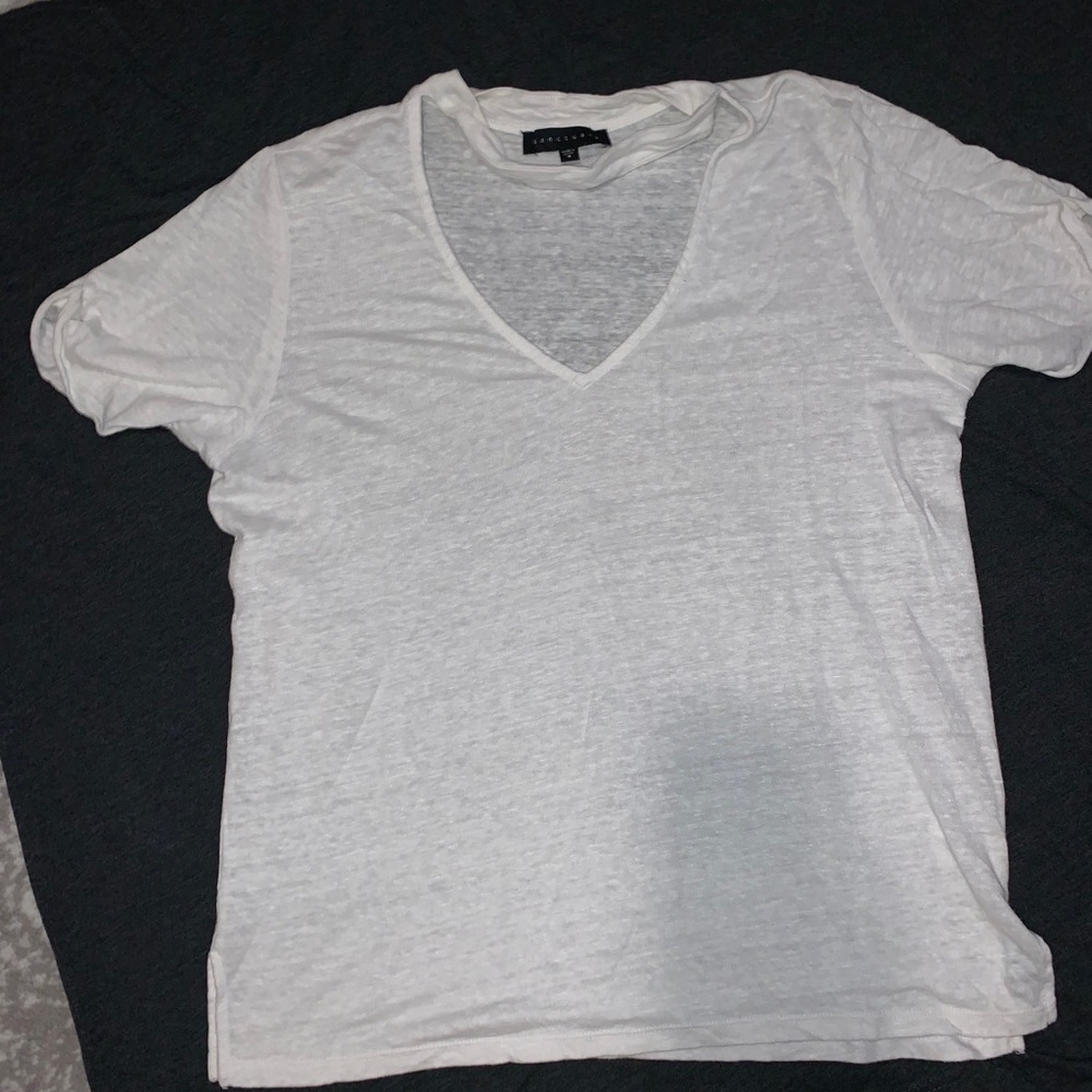 sanctuary white tee with collar choker